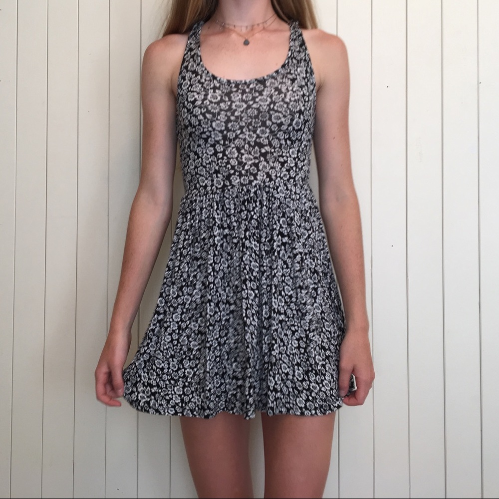 black and white dress